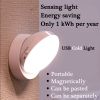 Led Night Light USB Charging Motion Sensor Round Energy-saving Led Lamps Bedroom Sound/Light Control For Corridor Home Bathroom