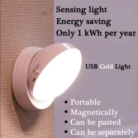 Led Night Light USB Charging Motion Sensor Round Energy-saving Led Lamps Bedroom Sound/Light Control For Corridor Home Bathroom