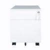 2 Drawer Mobile File Cabinet with Lock Metal Filing Cabinet for Legal/Letter/A4/F4 Size;  Fully Assembled Include Wheels;  Home/Office Design; WHITE