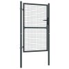 Mesh Garden Gate Galvanized Steel 39.4"x78.7" Gray