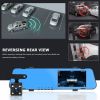 1080P Rearview Mirror Car DVR Dual Dash Cam Camera Front Rear HD Video Recorder