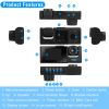 3 Channel Car DVR Dash Cam Video Recorder 1080P Front Inside Rear Camera G-Sensor Night Vision Parking Monitor Driving Vehicle Recorder