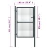 Mesh Garden Gate Galvanized Steel 39.4"x78.7" Gray