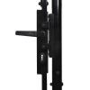 Fence Gate Single Door with Spike Top Steel 39.4"x39.4" Black