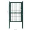 2D Fence Gate (Single) Green 41.7"x66.9"