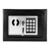 17E Home Use Electronic Password Steel Plate Safe Box Black