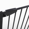 146" Extra Wide Baby Gate, 6-Panel Baby Pet Playpen, Fireplace Safety Fence, Foldable Barrier Gate, Black