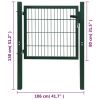 2D Fence Gate (Single) Green 41.7"x51.2"