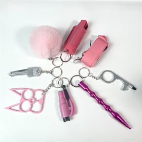 Lanyard Self-defense Key Chain (Color: Pink)