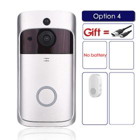 EKEN V5 Smart WiFi Video Doorbell Camera Visual Intercom With Chime Night vision IP Door Bell Wireless Home Security Camera (Color: Option 4)