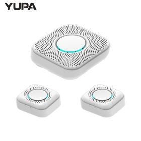 433MHZ Wireless Smart Doorbell LED Light 36 Songs Welcome Home Security EU US Pulg Button Doorbell (Color: B)