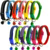 Small Pet Color Buckle Reflective Collars 1.0 Patch Bells Dog Collar Safety Adjustable For Cats Puppy Night Outdoor Supplies