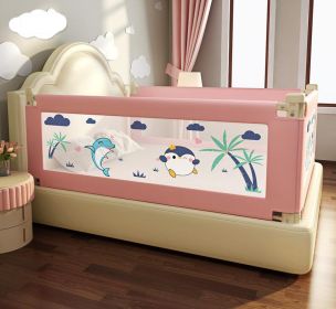 Bed Rails for Toddlers Extra Long Bed Guardrail for Kids (Color: Pink)