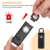 Rechargeable Personal Safety Alarm Portable 130dB Self-defense Siren with Strobe Light LED Light Carabiner