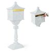 Retro Cast Aluminum Mailbox Security Postal Letter Box with Baffle Door