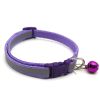 Small Pet Color Buckle Reflective Collars 1.0 Patch Bells Dog Collar Safety Adjustable For Cats Puppy Night Outdoor Supplies