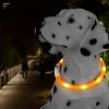 Pet's LED Collar With USB Rechargeable Glowing Lighted Up & Cuttable Waterproof Safety For Dogs