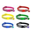 Small Pet Color Buckle Reflective Collars 1.0 Patch Bells Dog Collar Safety Adjustable For Cats Puppy Night Outdoor Supplies