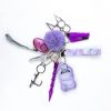 Self Defense Keychain Suit Personal Keychain For Girls Women Safety Key Ring With Hand Sanitizer Bottle Holder Pompom Whistle